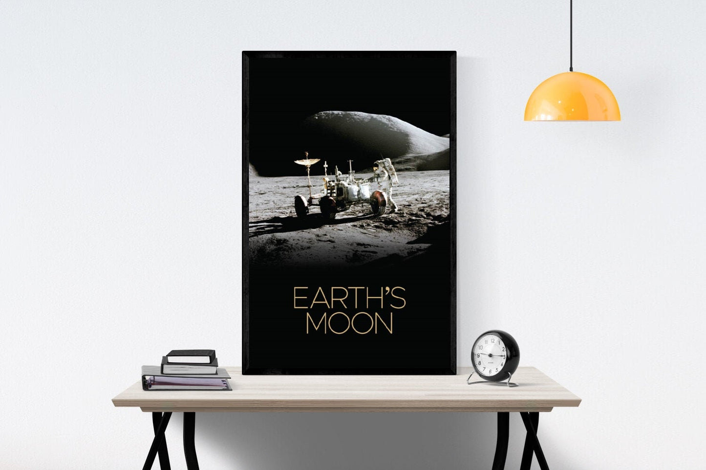 Earth's Moon | NASA JPL | Lunar Rover Artwork | Lunar Art Print | Surface of the Moon | Apollo Missions to Moon | Lunar Surface | Moon Car