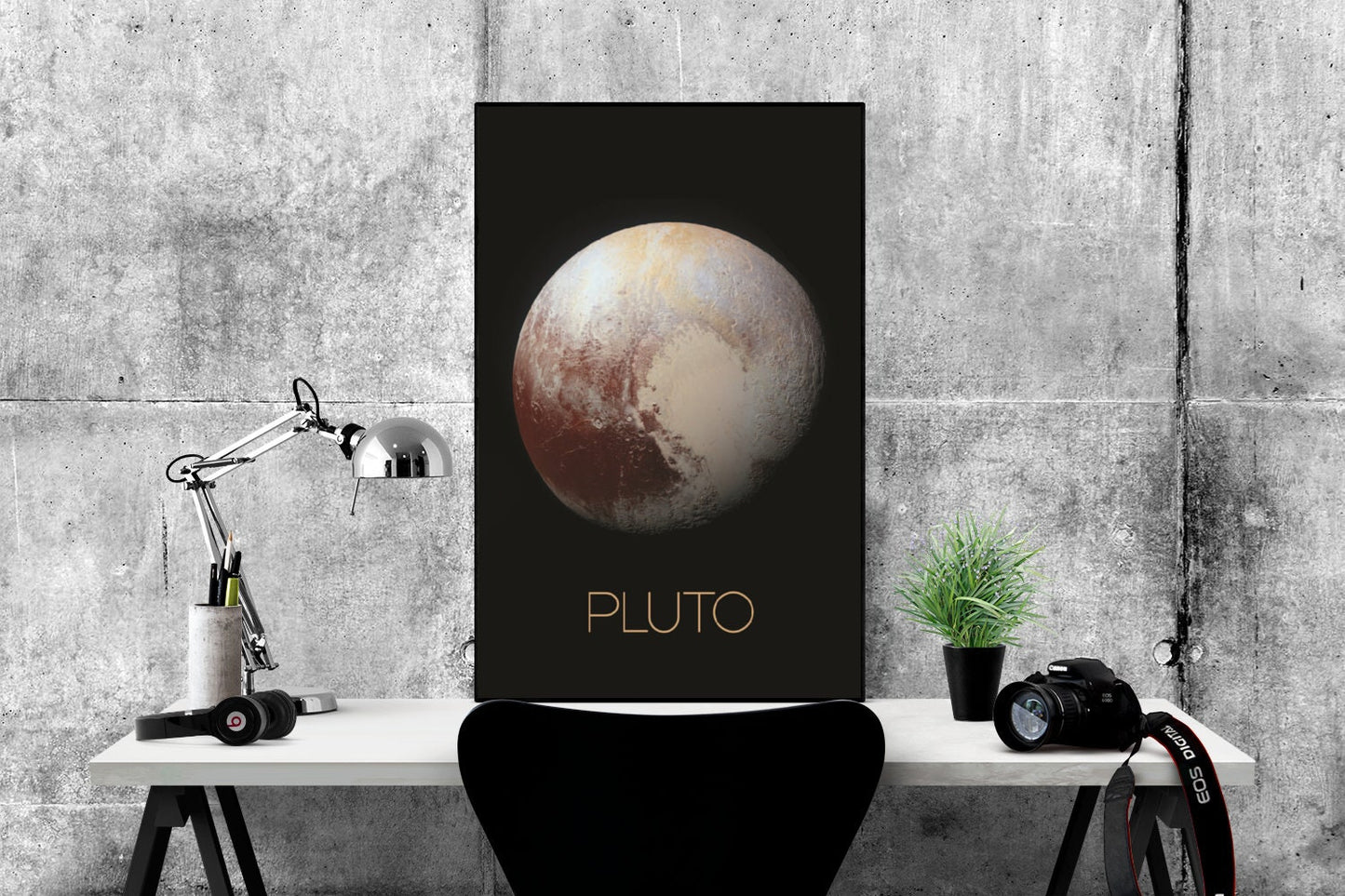 Pluto Art Print | NASA Art | Space Artwork | Solar System Art | Pluto Poster | Solar System Print | New Horizon Probe | Dwarf Planet