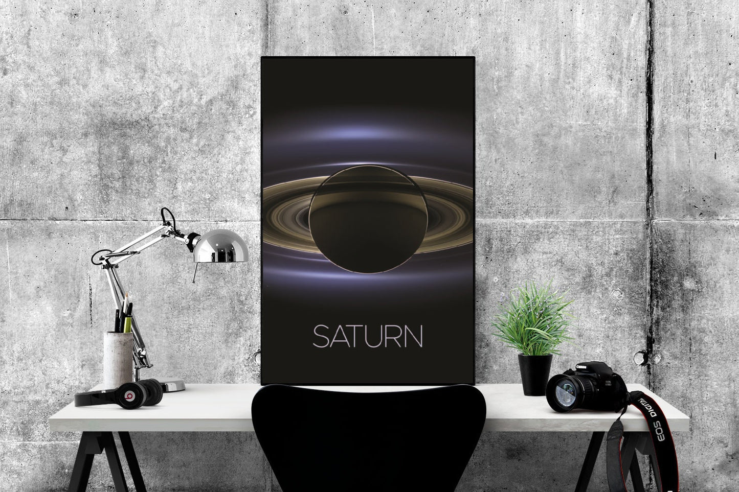 Saturn Art Print | NASA Art | Space Artwork | Solar System Art | Saturn Poster | Solar System Print | Cassini Probe | Gas Giant