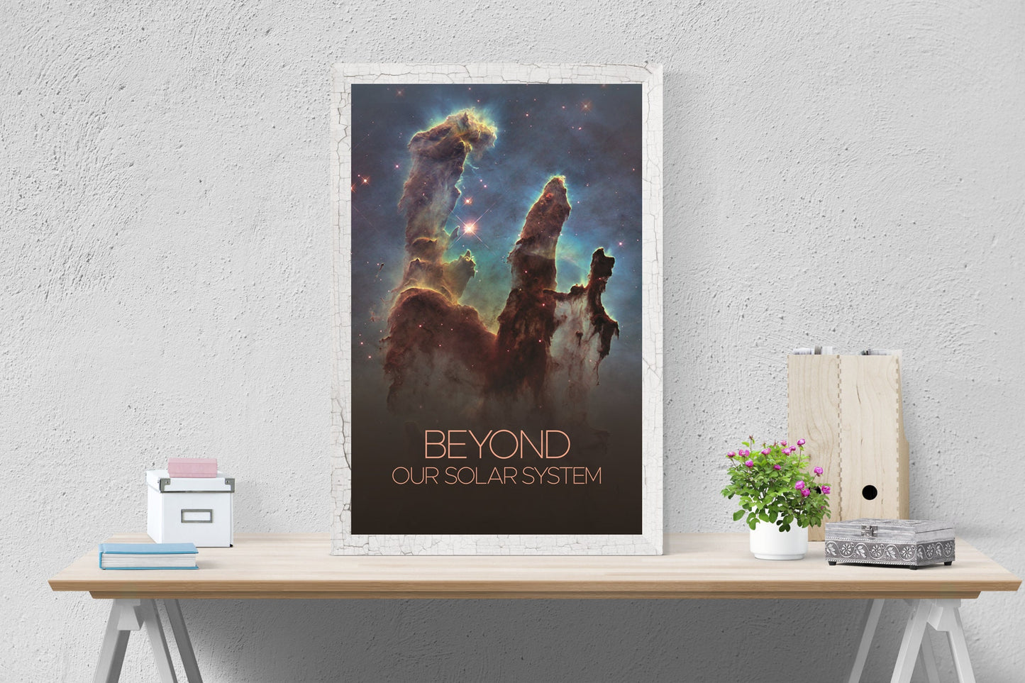 Pillars of Creation | Eagle Nebula | Hubble Telescope | Beyond Our Solar System | Outer Space Art Print Poster | Galaxy | SciFi Fans | NASA