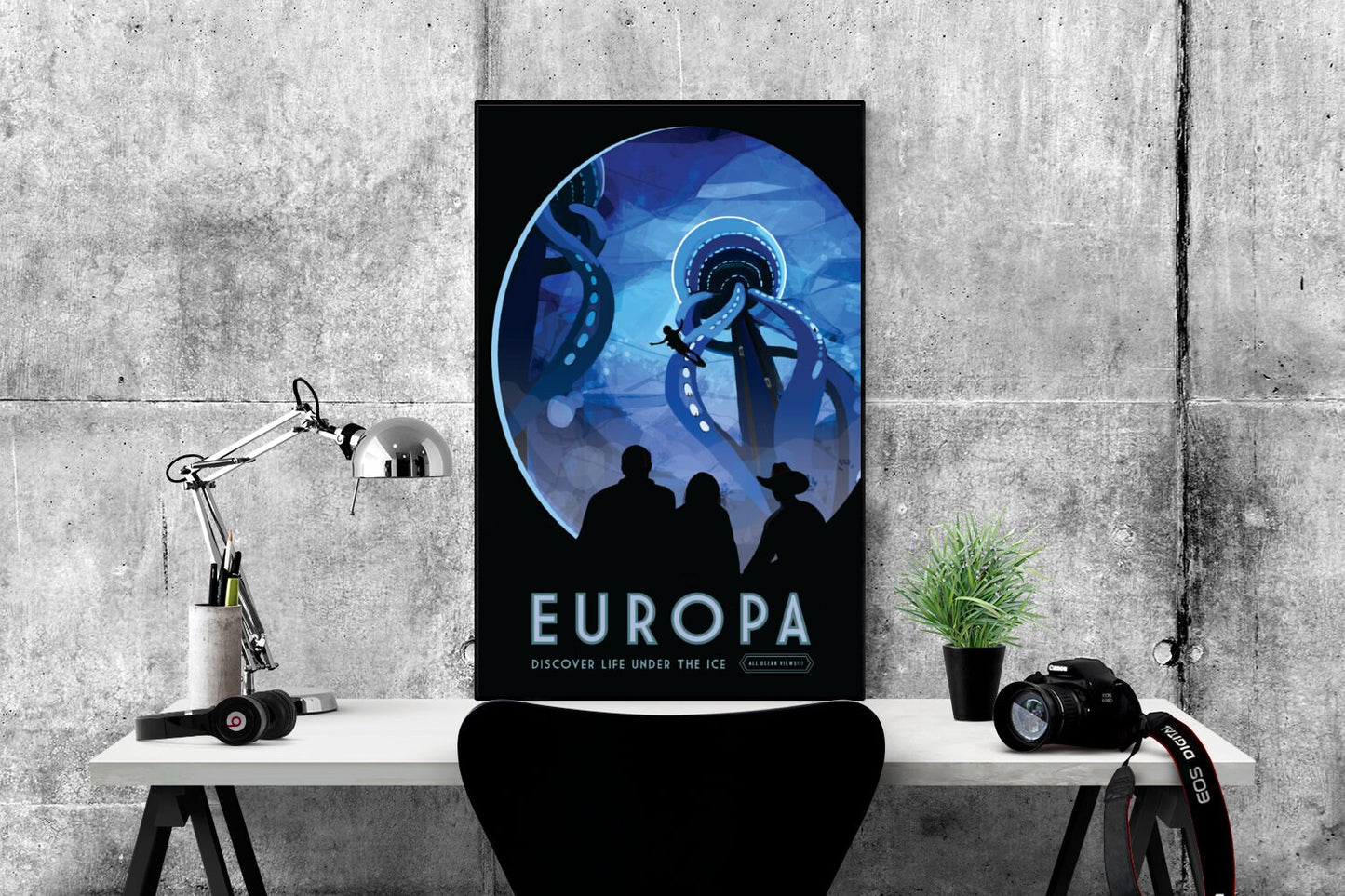 Visions of the Future | Europa | Galilean Moon | Water World | Jupiter Moon | Underwater NASA JPL | Outer Space Art | Space Tourism Artwork