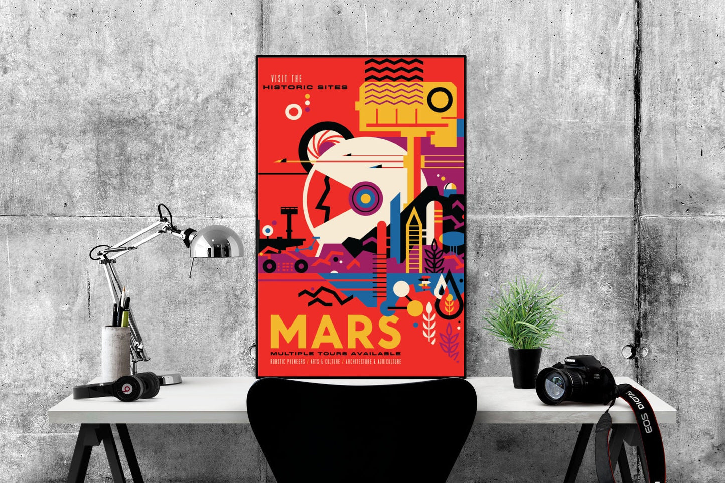 Visions of the Future | Mars | Inner Solar System | Rocky Planet | NASA JPL | Outer Space Art | Space Tourism Artwork | Martian | Print