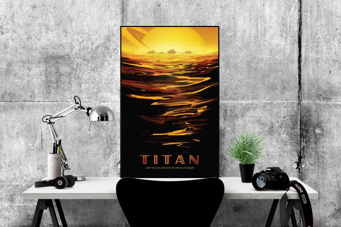 Visions of the Future | Titan | Saturnian Moon | Methane Lakes | Saturn Moon | NASA JPL | Outer Space Art | Space Tourism Artwork | Life