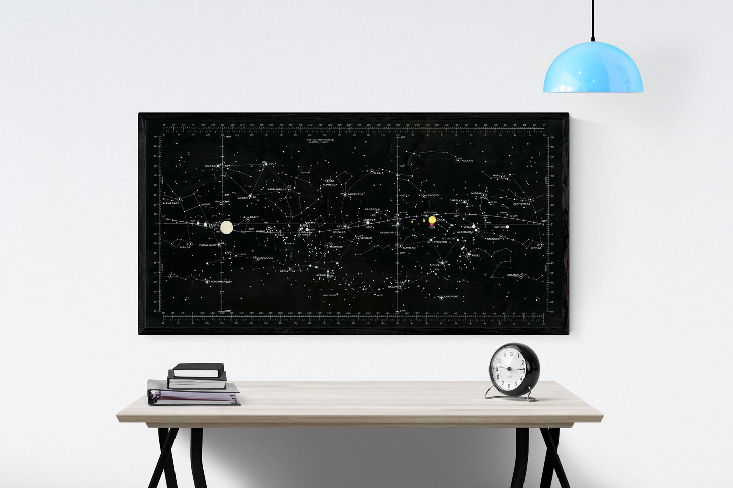 Apollo 11 Lunar Star Chart | NASA Artwork | 1969 Moon Landing Poster | Vintage Art Print | Earth | Tranquility Base | Neil Armstrong
