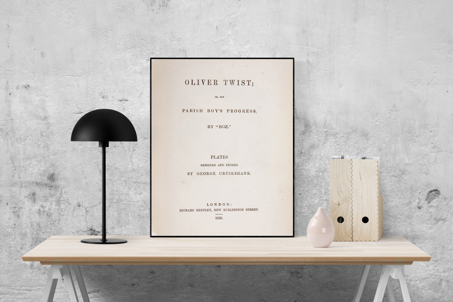 Charles Dickens Oliver Twist Title Page | Art Print