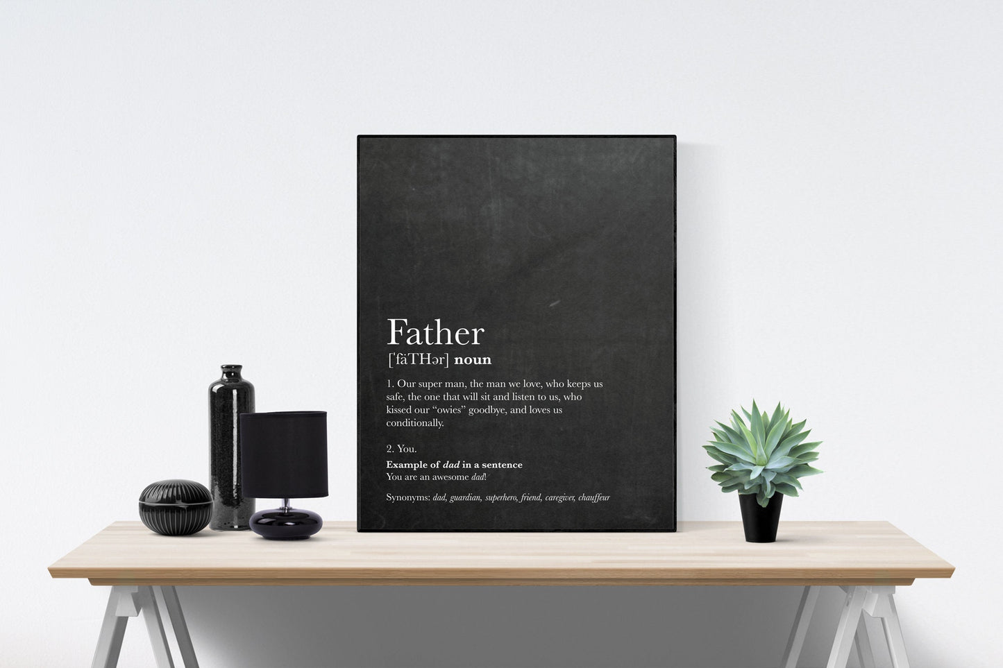 Father Definition | Art Print | Dad | Birthday Gift