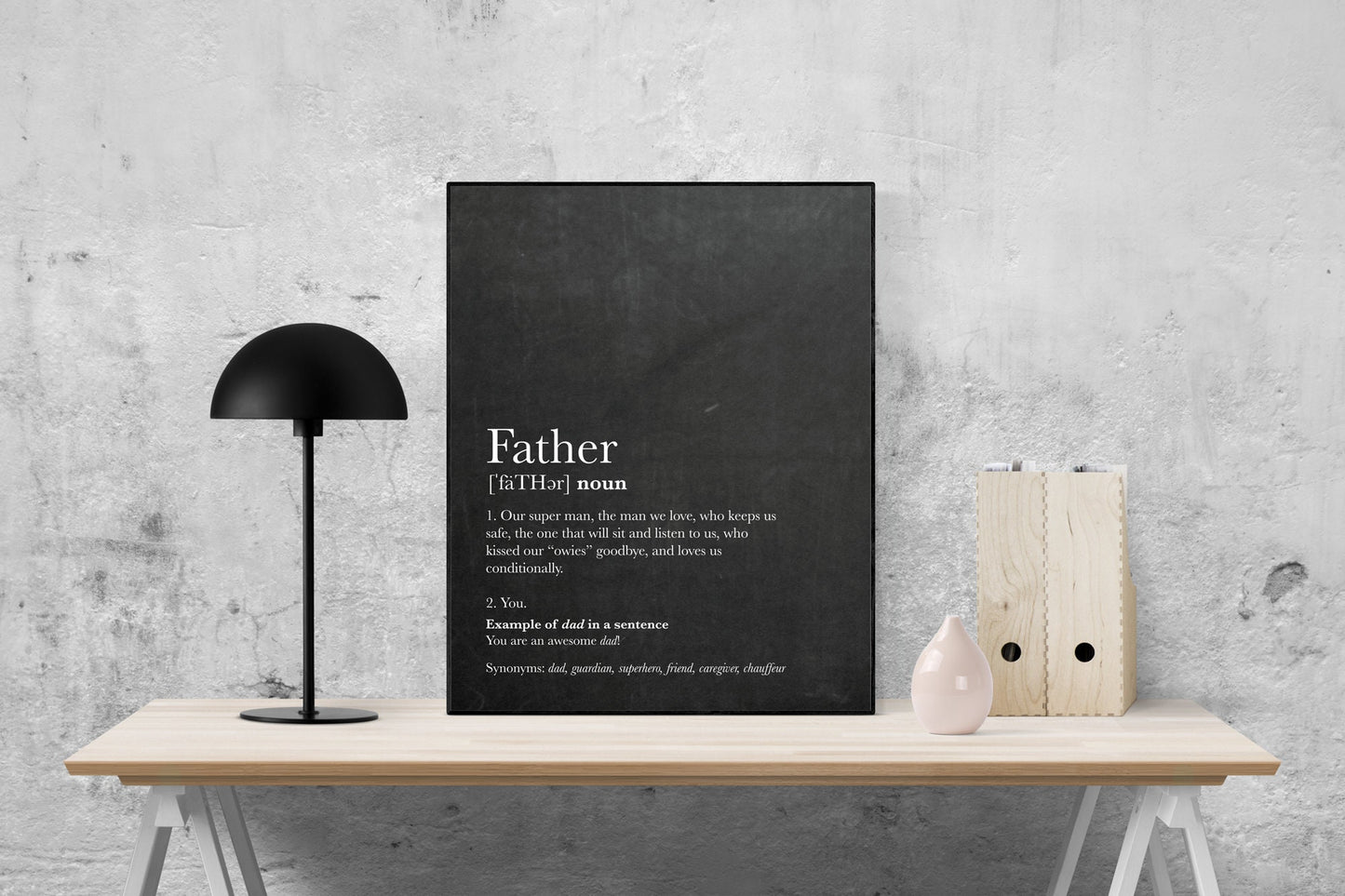 Father Definition | Art Print | Dad | Birthday Gift