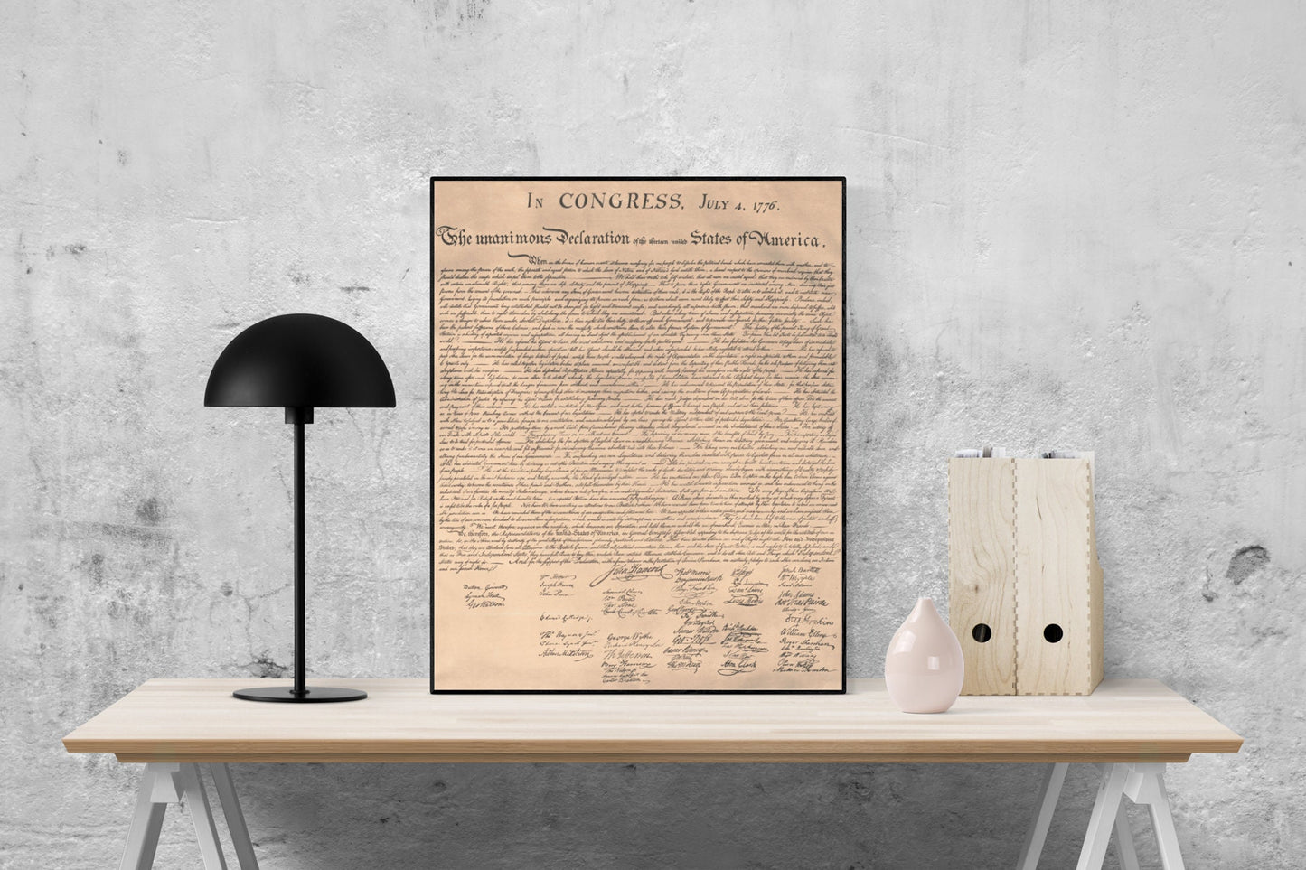 Declaration of Independence Art Print | American | United States | History Home Decor | Reproduction Poster