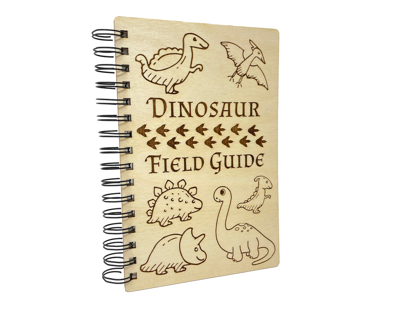 Dinosaur Field Guide Journal | T-Rex, Velociraptor, Brachiosaurus, Spinosaurus, Triceratops, Pterodactyl | Drawing Diary
