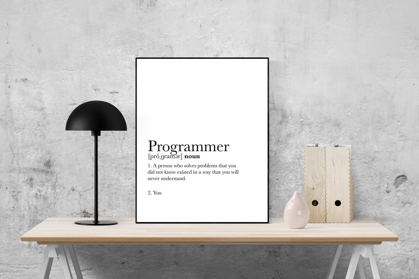Programmer Definition Art Print – Funny Tech Office Decor – Software Engineer Wall Artwork – Gift for Coders & Developers Home Decor Poster