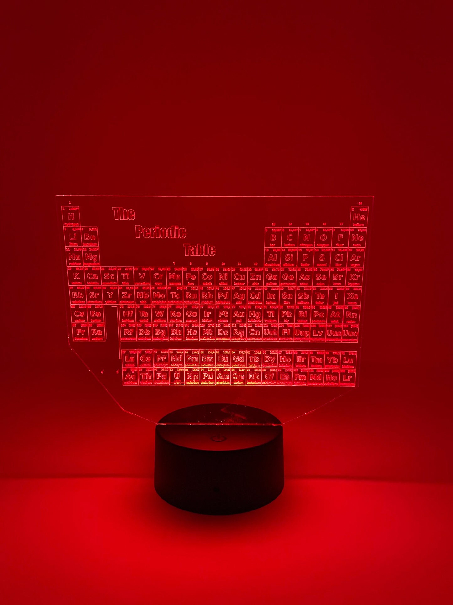 Periodic Table Of Elements | Chemistry And Science Teachers | Etched Acrylic With LED Light Strip | Gift