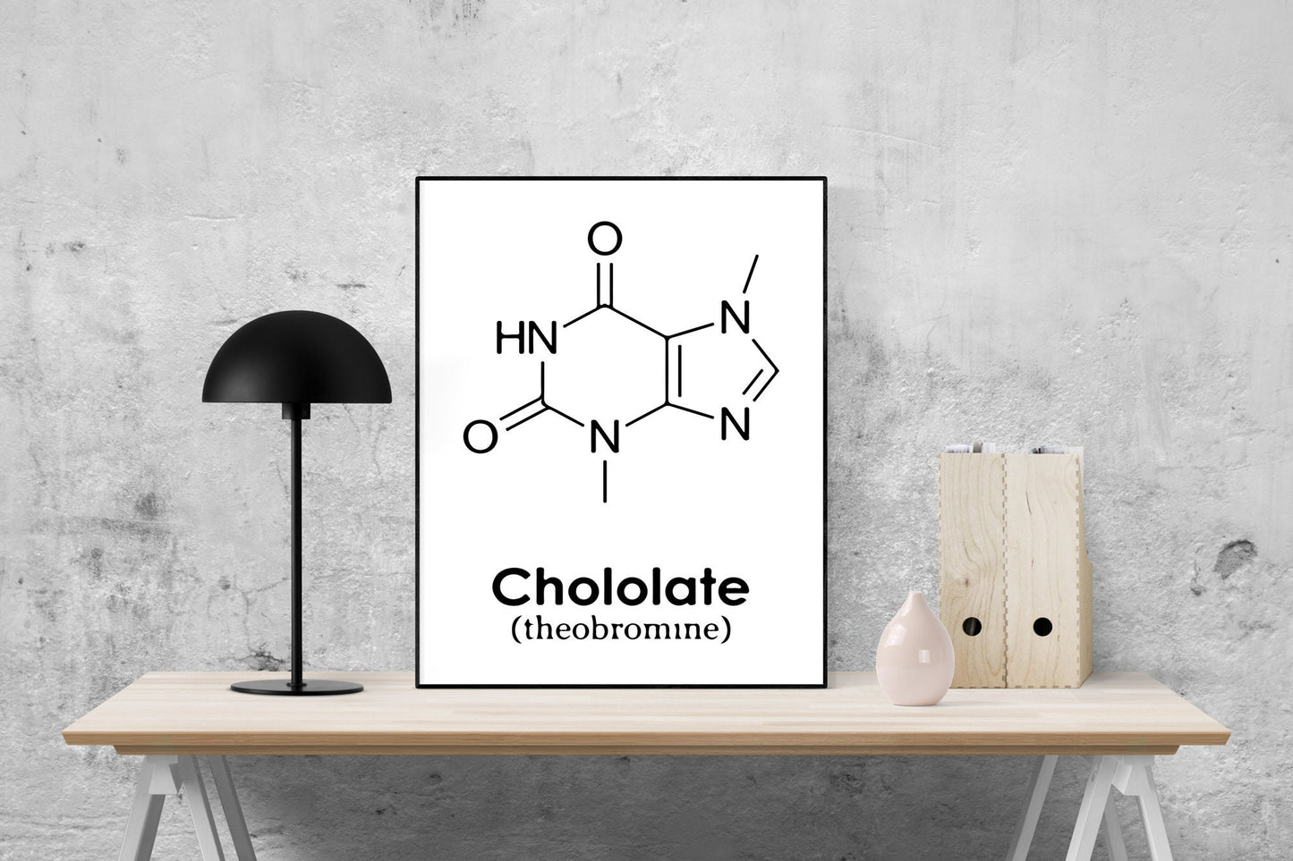 Chocolate Molecular Structure | Science And Chemistry | Art Print