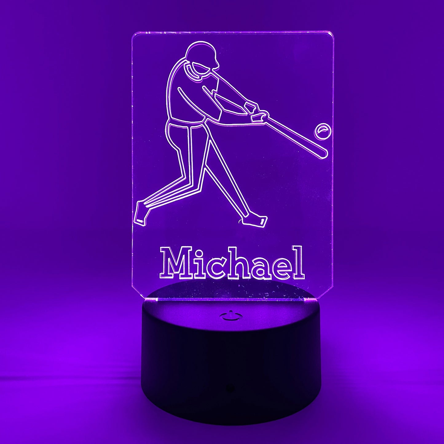 Baseball Or Softball Player | Personalized LED Sign | Gifts for Kids | Kid Home Decor | Night Light for Kids