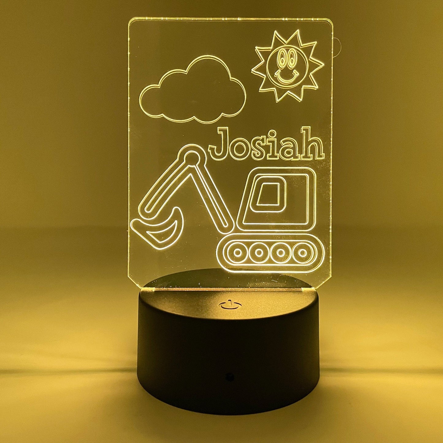 Construction Vehicle | Excavator | Personalized LED Sign | Gifts for Kids | Kid Home Decor | Night Light for Kids