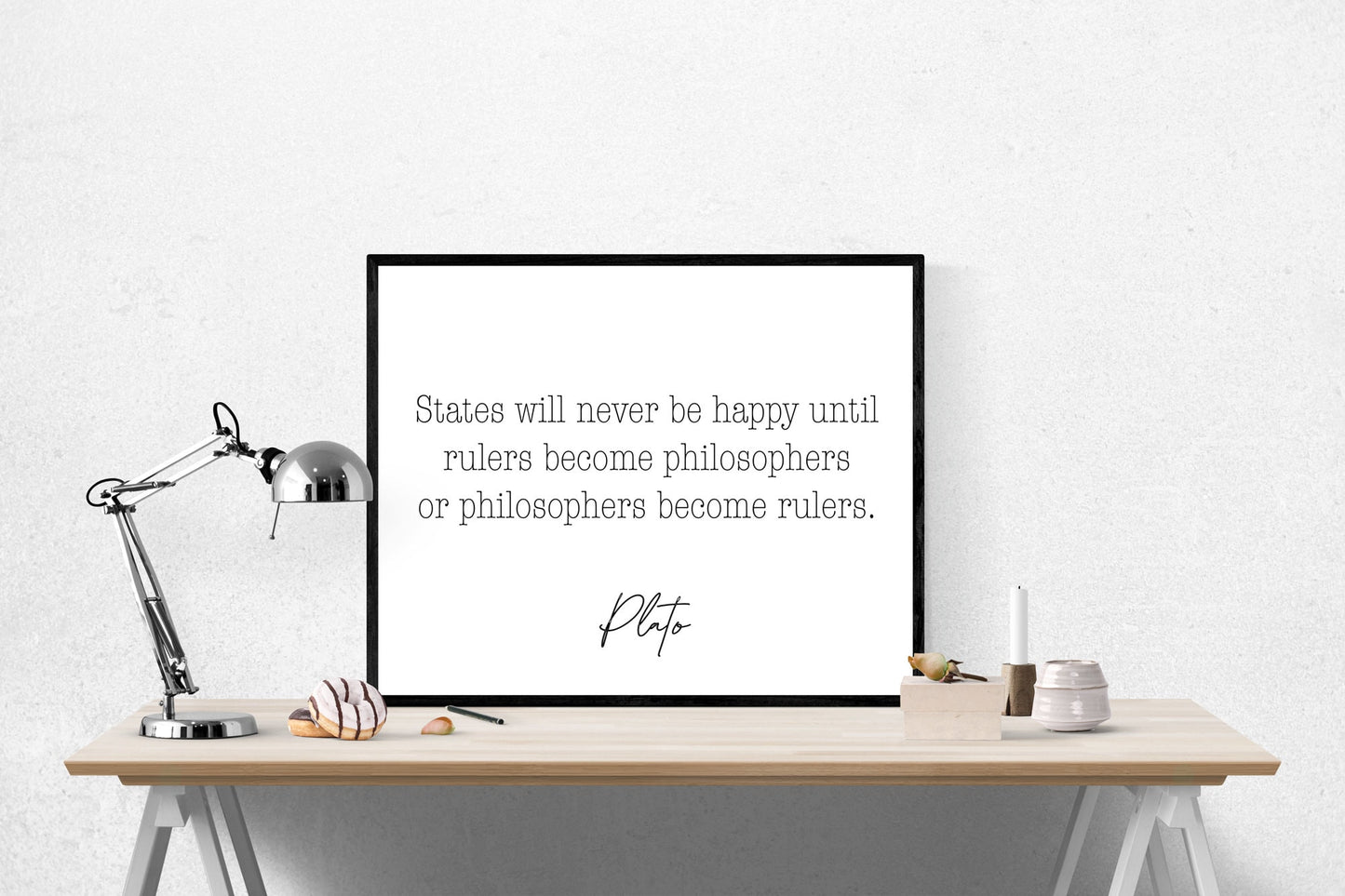 States Will Never Be Happy Until Rulers Become Philosophers | Plato | Athenian Philosopher | Greek History | Art Print