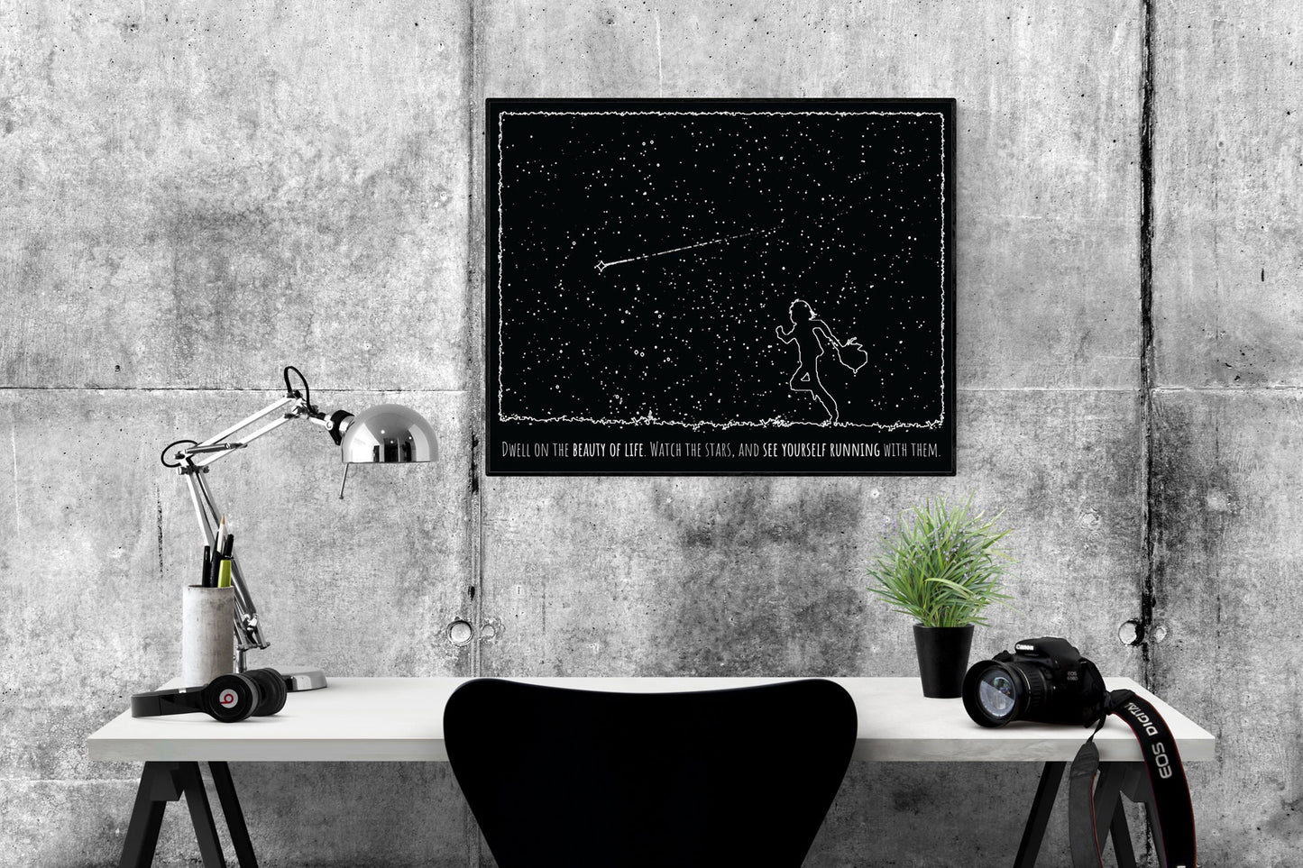 Dwell On The Beauty Of Life | Watch The Stars And See Yourself Running With Them | Marcus Aurelius | Roman Emperor | History | Art Print