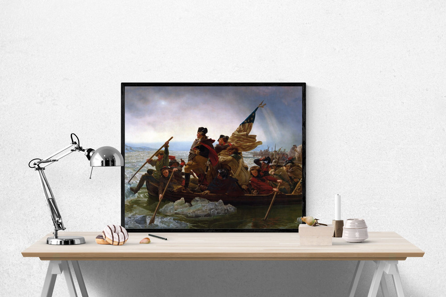George Washington Crossing The Delaware River | American Revolution | United States | Thomas Jefferson | Art Print