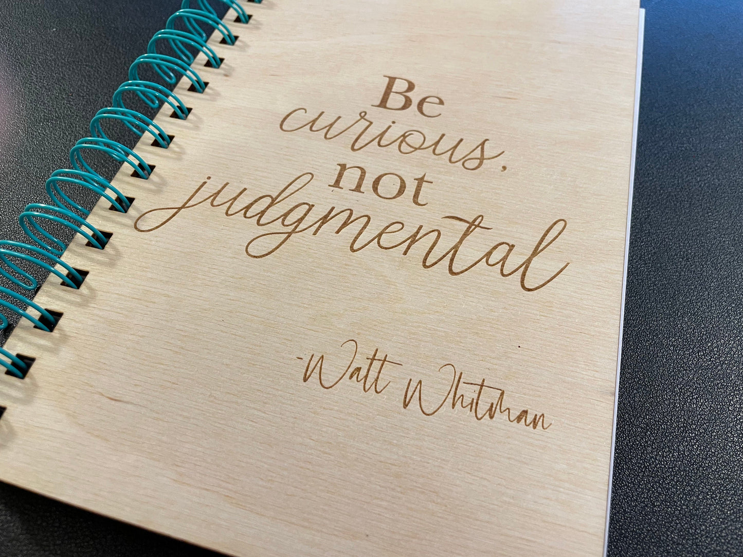 Be Curious, Not Judgmental | Walt Whitman Quote | Writing Journal Or Diary