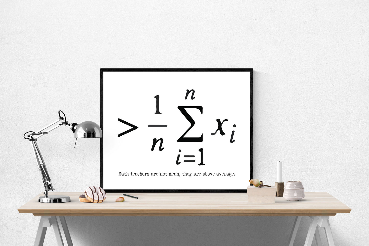Math Teachers Are Not Mean | They Are Above Average | Teacher Appreciation | Art Print