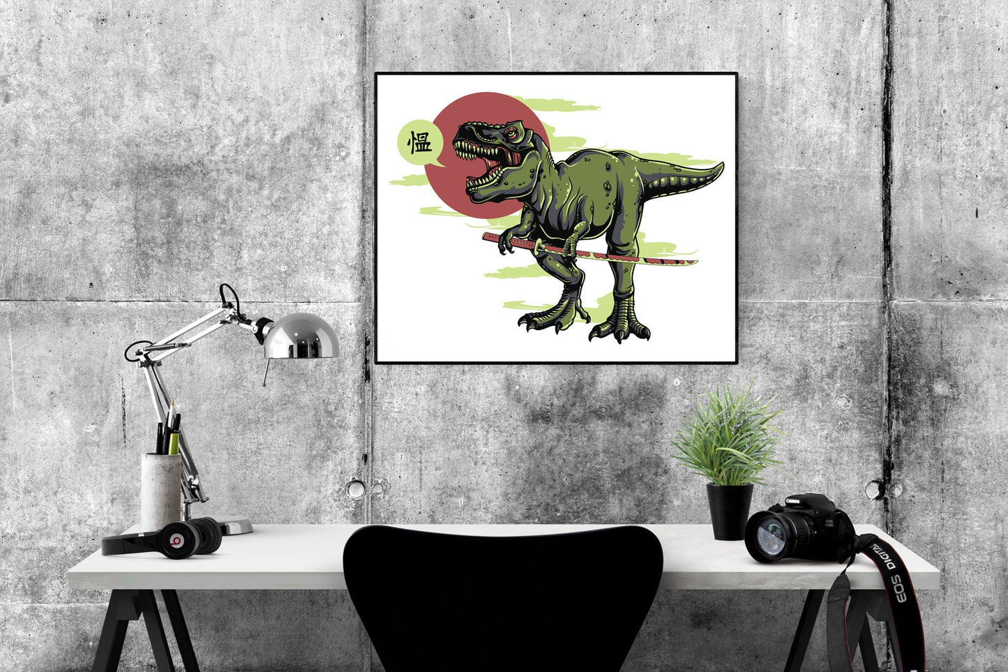Tyrannosaurus Rex Ninja | Dinosaur | Art Print