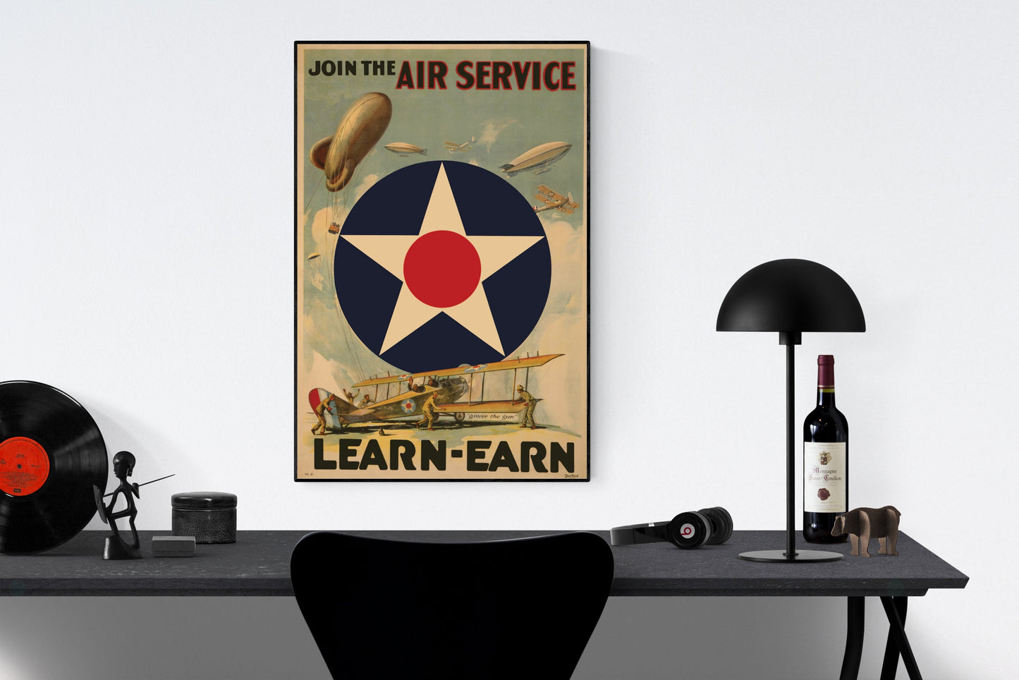 Join the Air Service | Air Force | World War 1 | WW1 | United States | Vintage Military Art Print