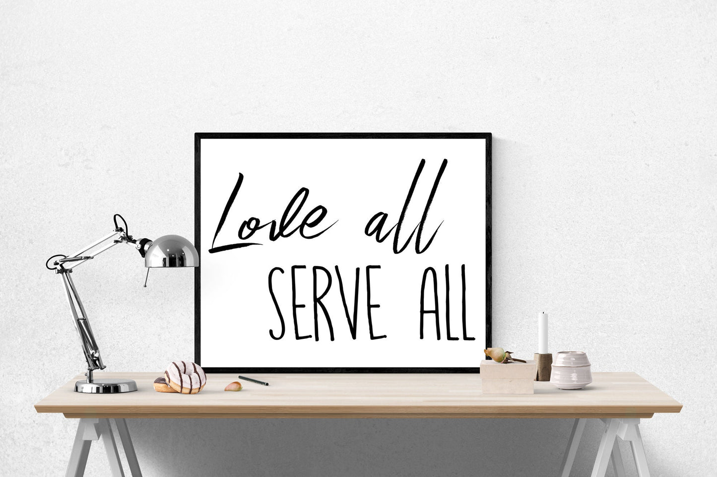 Love All, Serve All | Motivational Art Print