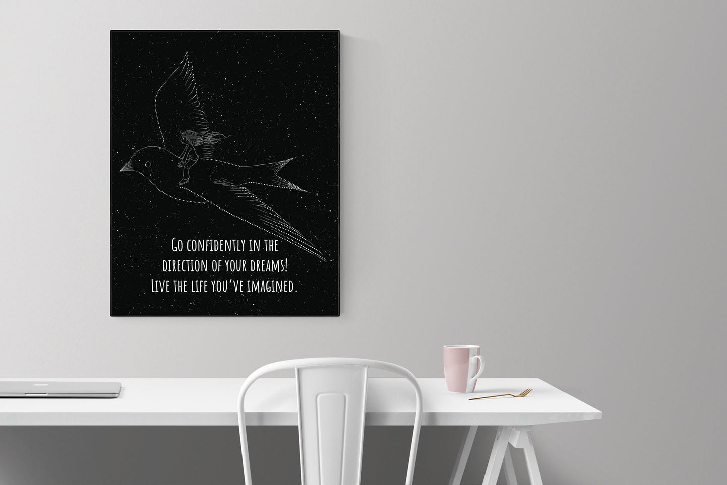 Go Confidently In The Direction Of Your Dreams | Henry David Thoreau Quote | Art Print