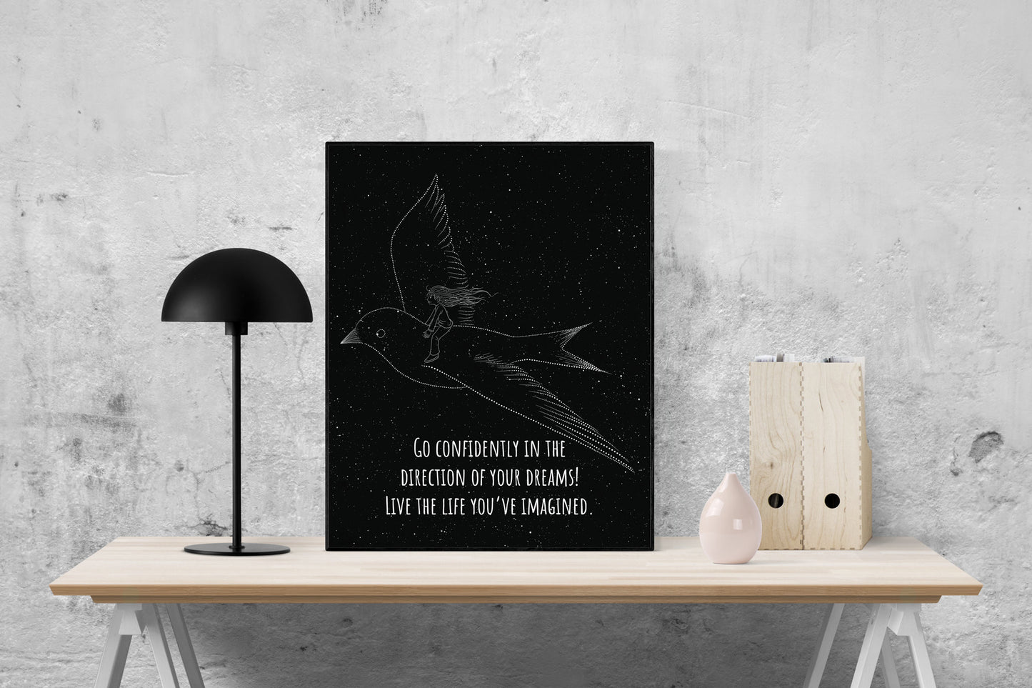 Go Confidently In The Direction Of Your Dreams | Henry David Thoreau Quote | Art Print