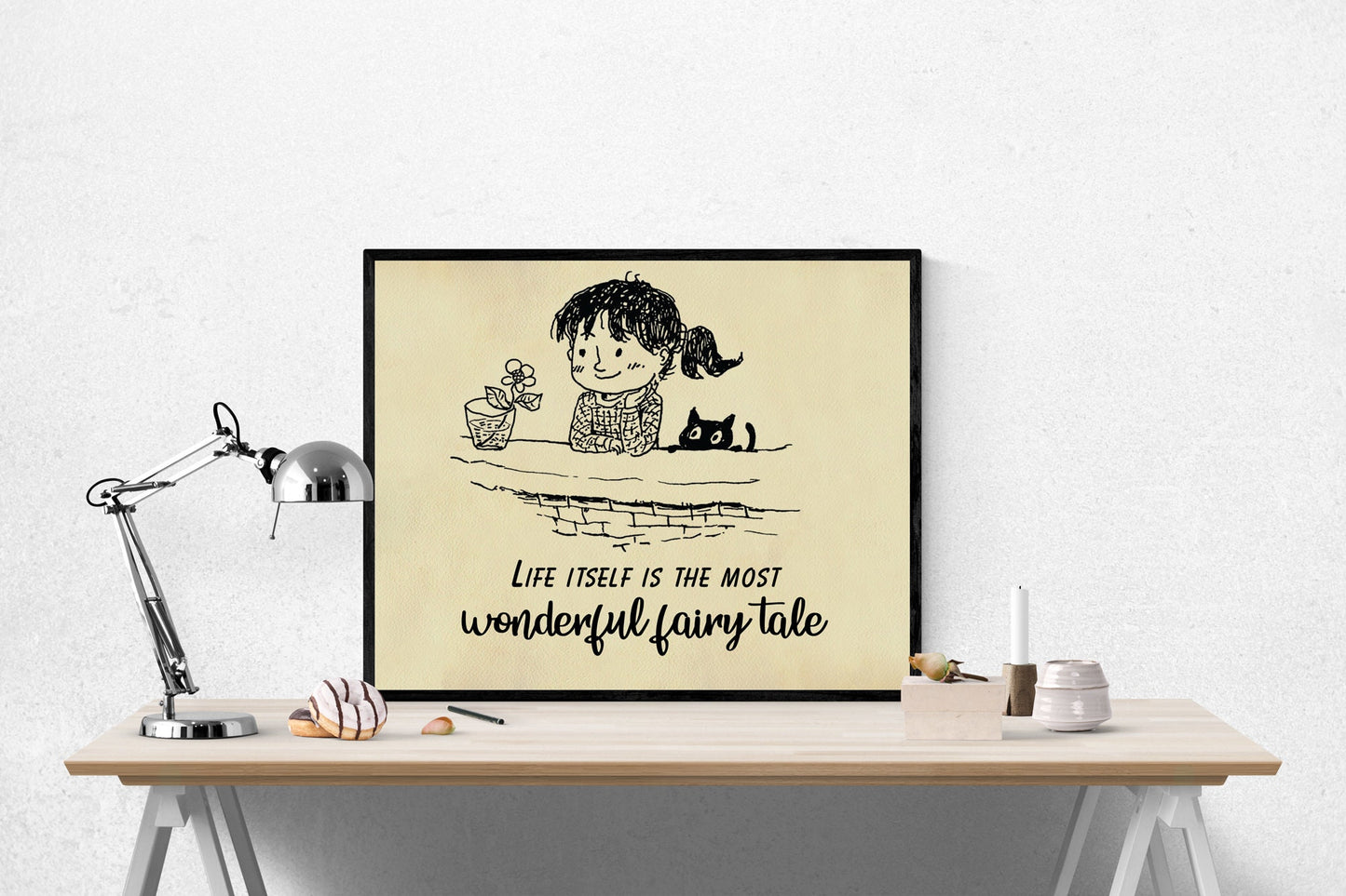 Life Itself Is The Most Wonderful Fairy Tale | Hans Christian Andersen Quote | Inspirational | Literature Art Print