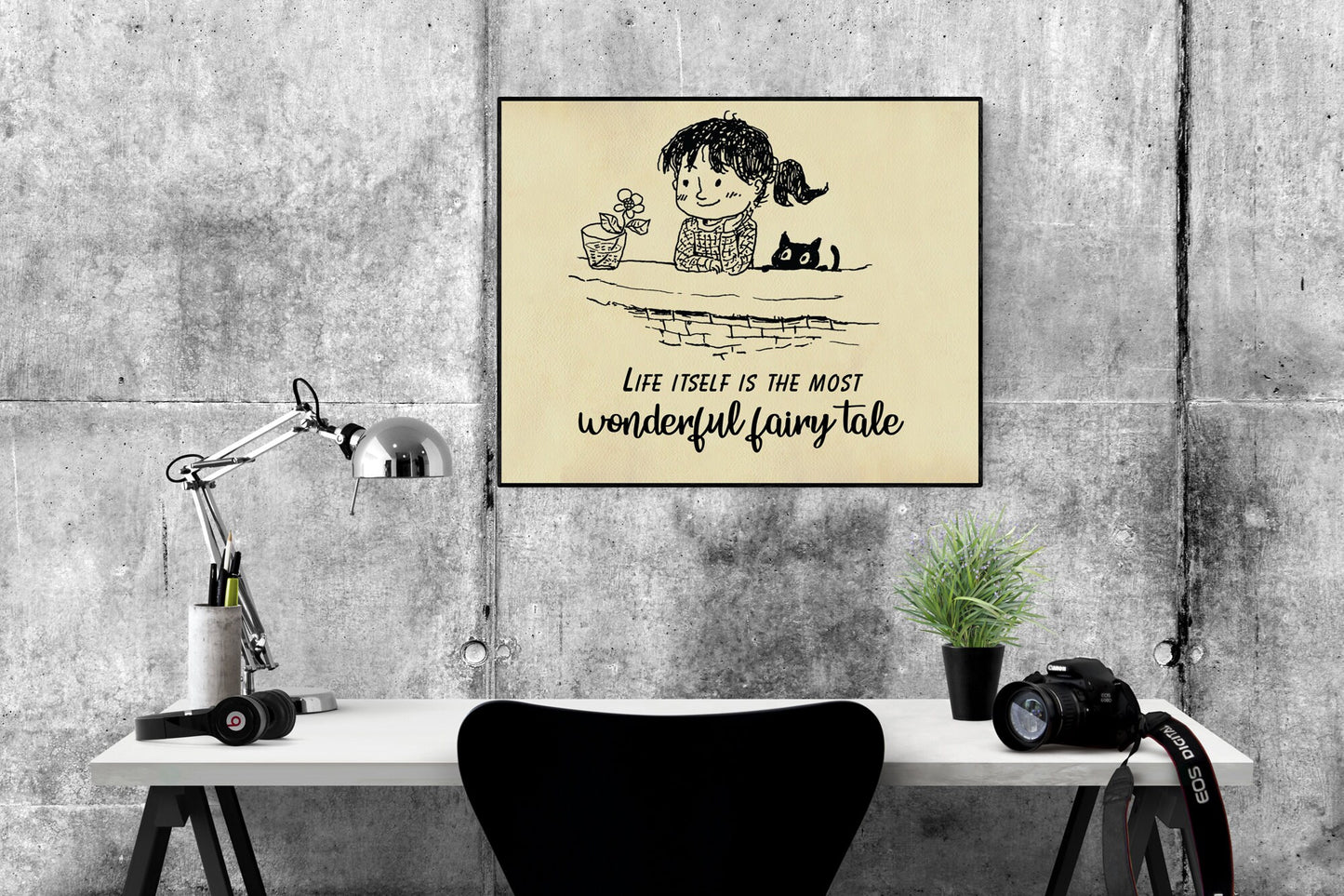 Life Itself Is The Most Wonderful Fairy Tale | Hans Christian Andersen Quote | Inspirational | Literature Art Print