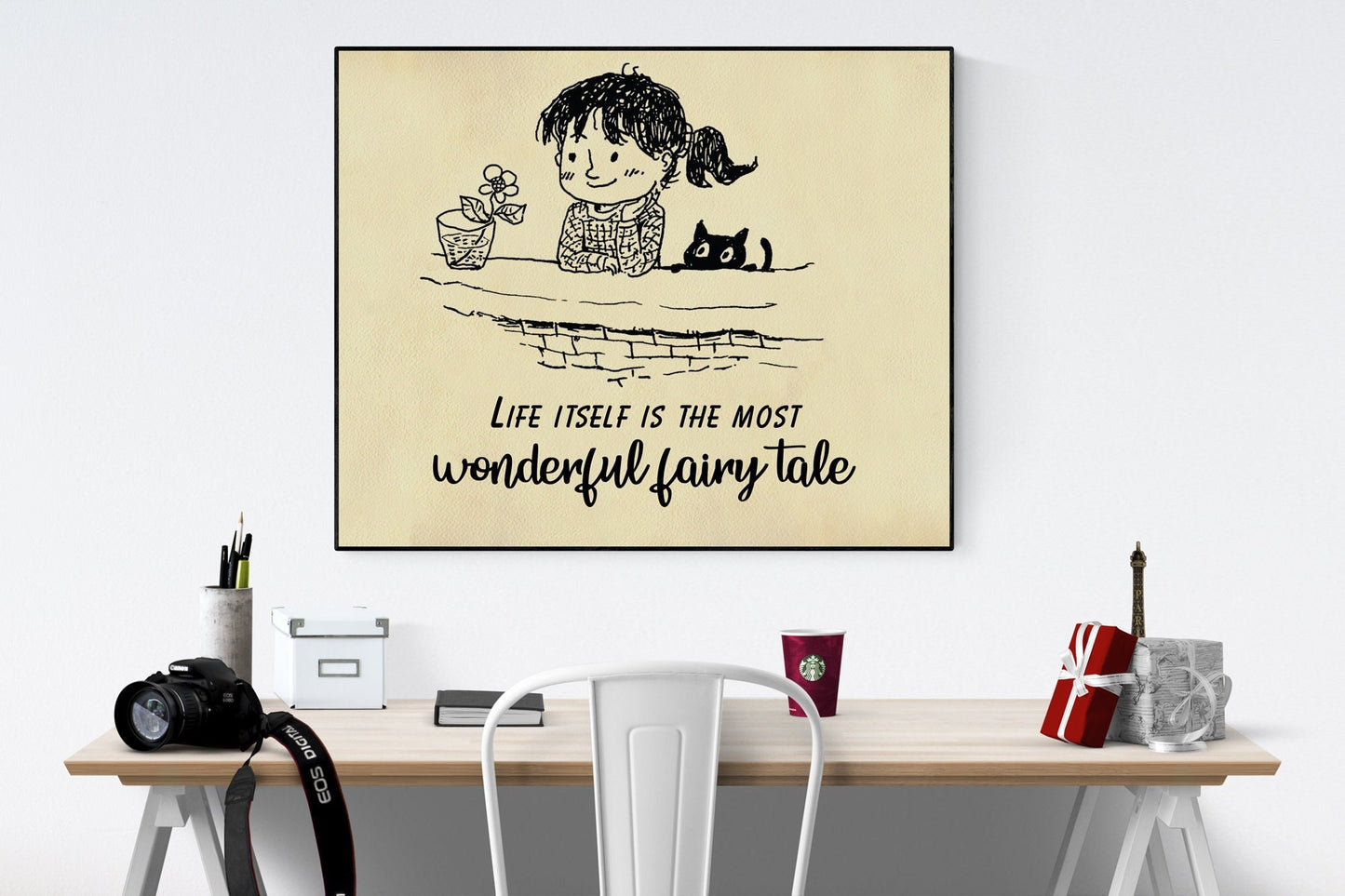 Life Itself Is The Most Wonderful Fairy Tale | Hans Christian Andersen Quote | Inspirational | Literature Art Print