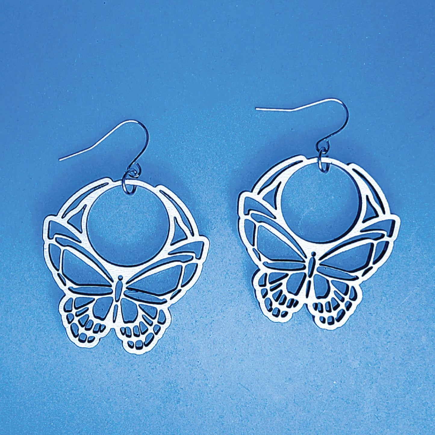 Butterfly Dangle Earrings | Wood And Acrylic | Dangle Earring