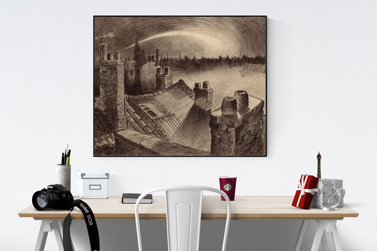 War of the Worlds | Original Art Print | Alien Shooting Star | Art Print