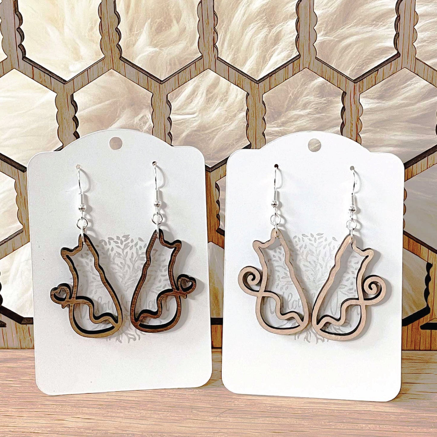 Cute Cat Dangle Earring | Kitten | Requires Painting