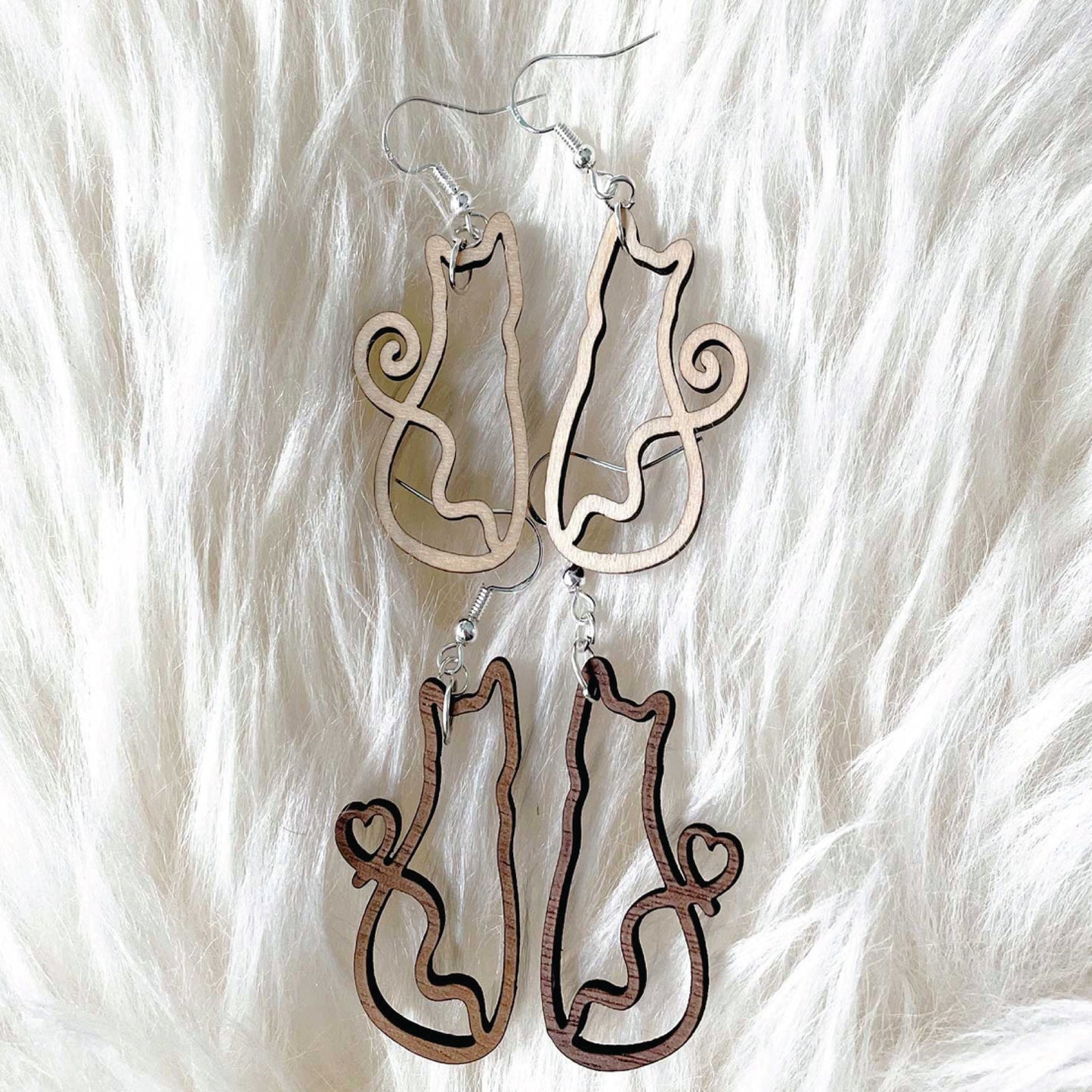 Cute Cat Dangle Earring | Kitten | Requires Painting