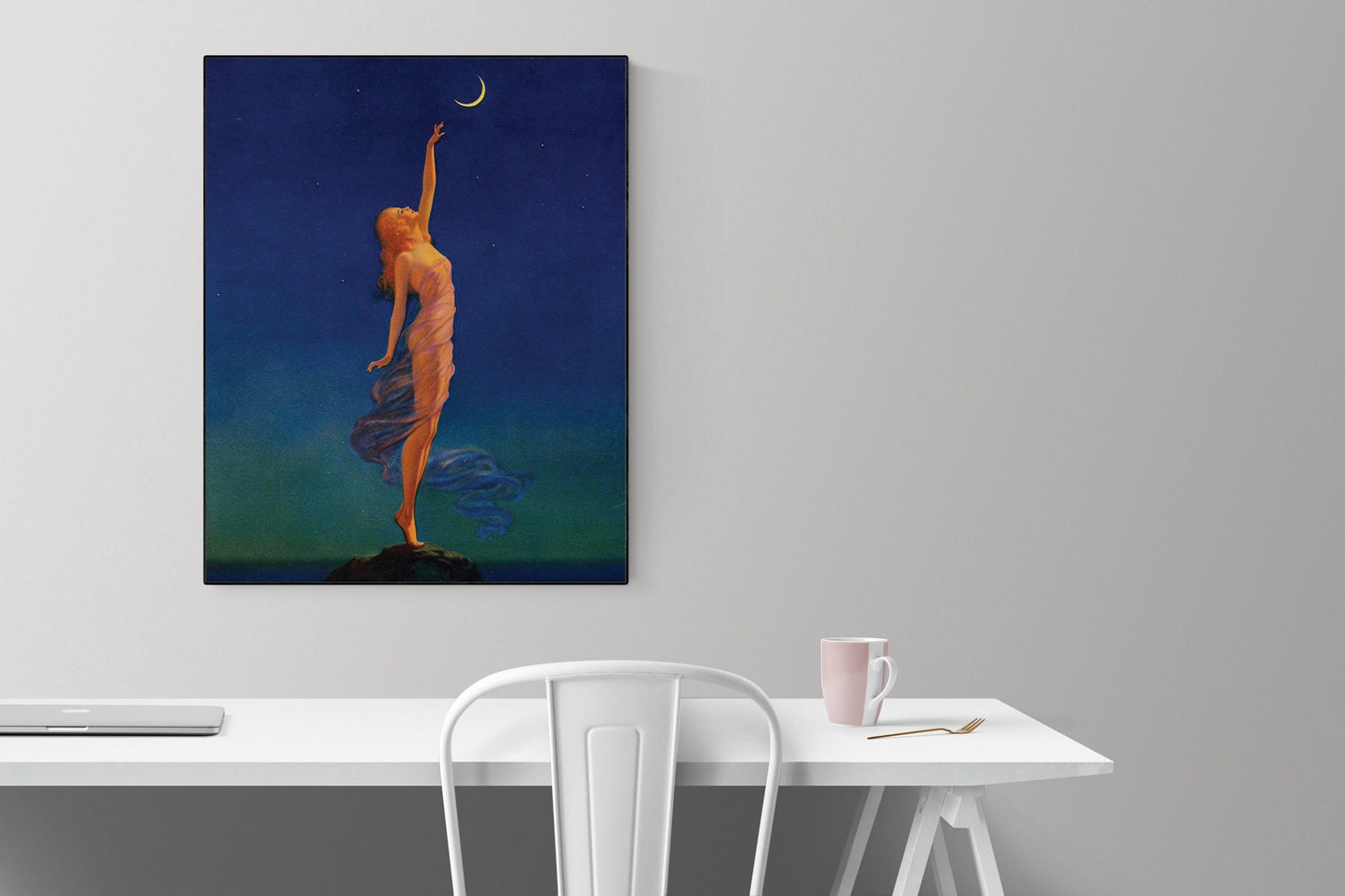 Reaching For The Moon | Edward Mason Eggleston Painting | Giclée Art Print