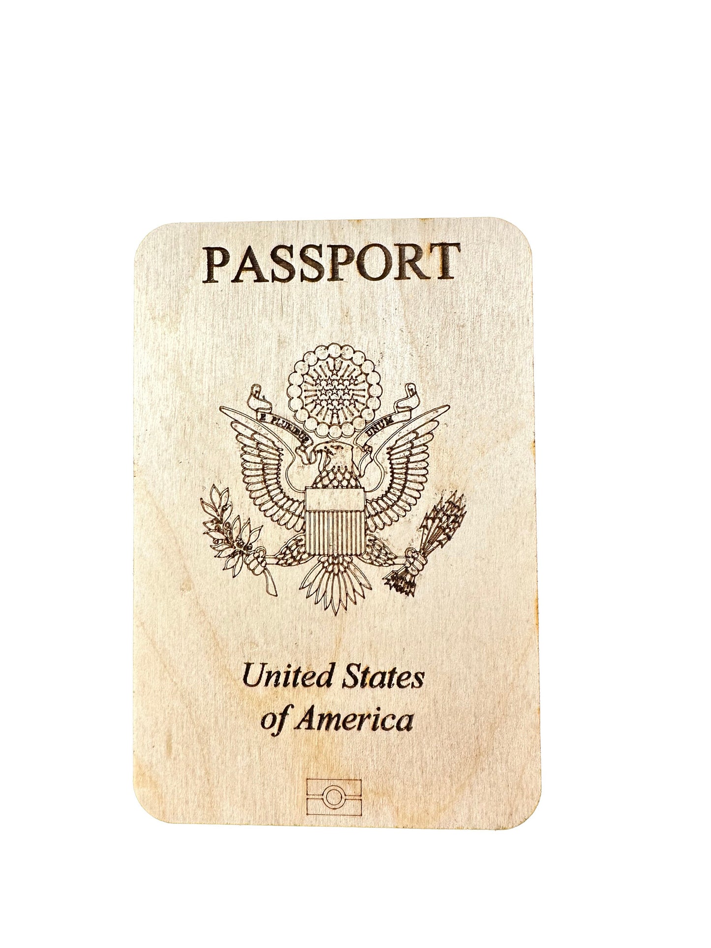 Customizable Wooden Passport Greeting Card for Your Vacation Gift