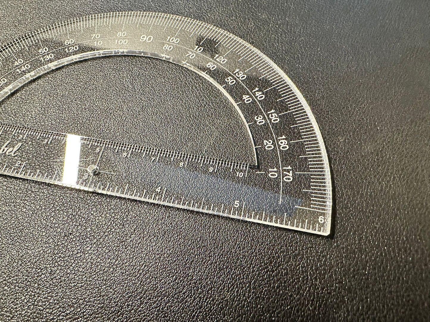 Custom Designed 6" Straight Edge Protractor | High Grade Acrylic | Clear | Inches | Centimeters | Circle Degrees | Angles | Math | Drawing