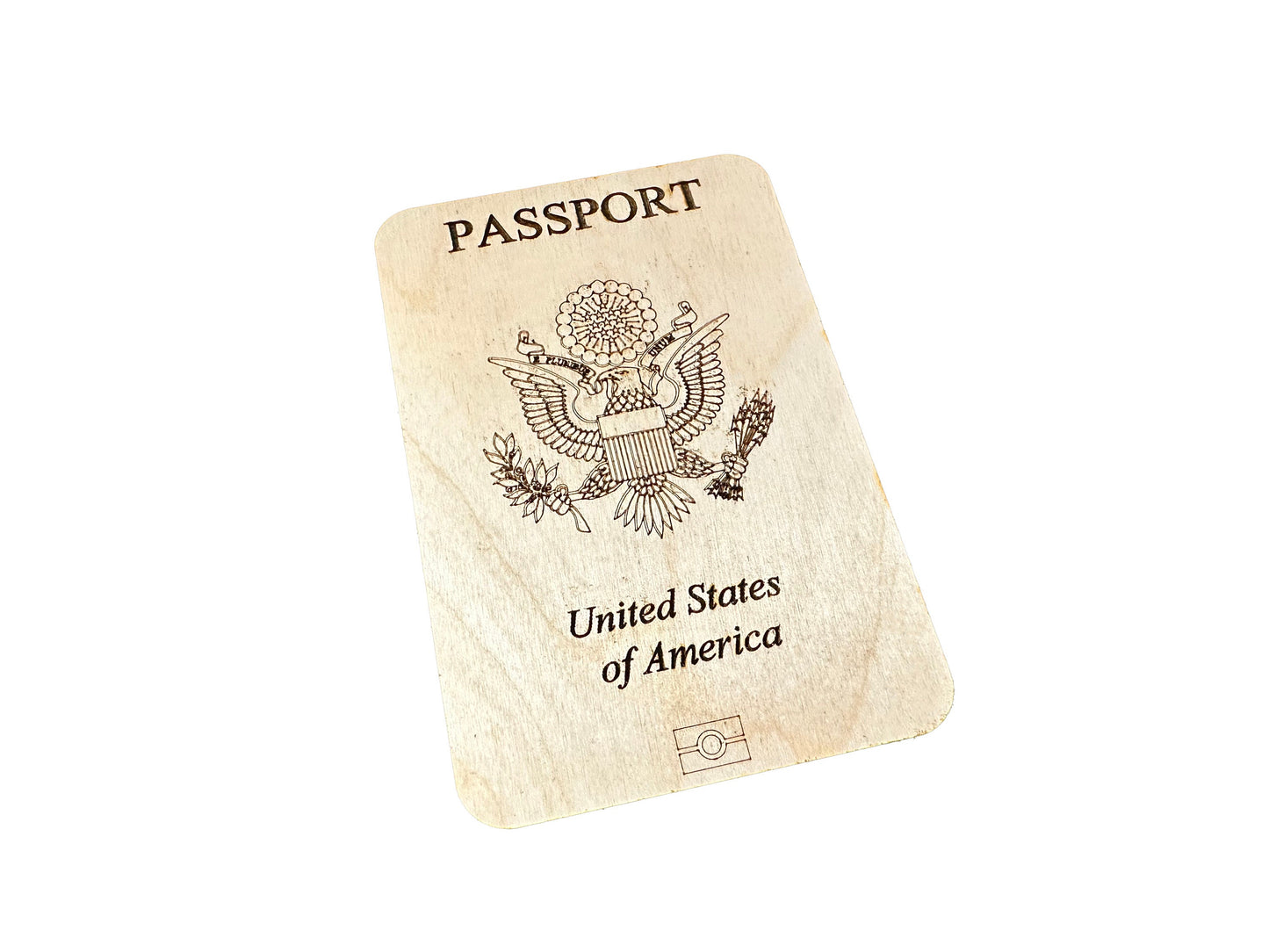 Customizable Wooden Passport Greeting Card for Your Vacation Gift