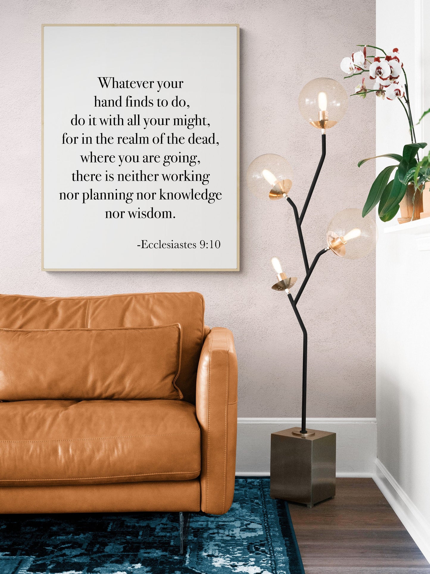Ecclesiastes 9:10 | Whatever Your Hands Find To Do | Scripture Artwork | Minimalist Typography | Home Decor | Bible Verse | Art Print