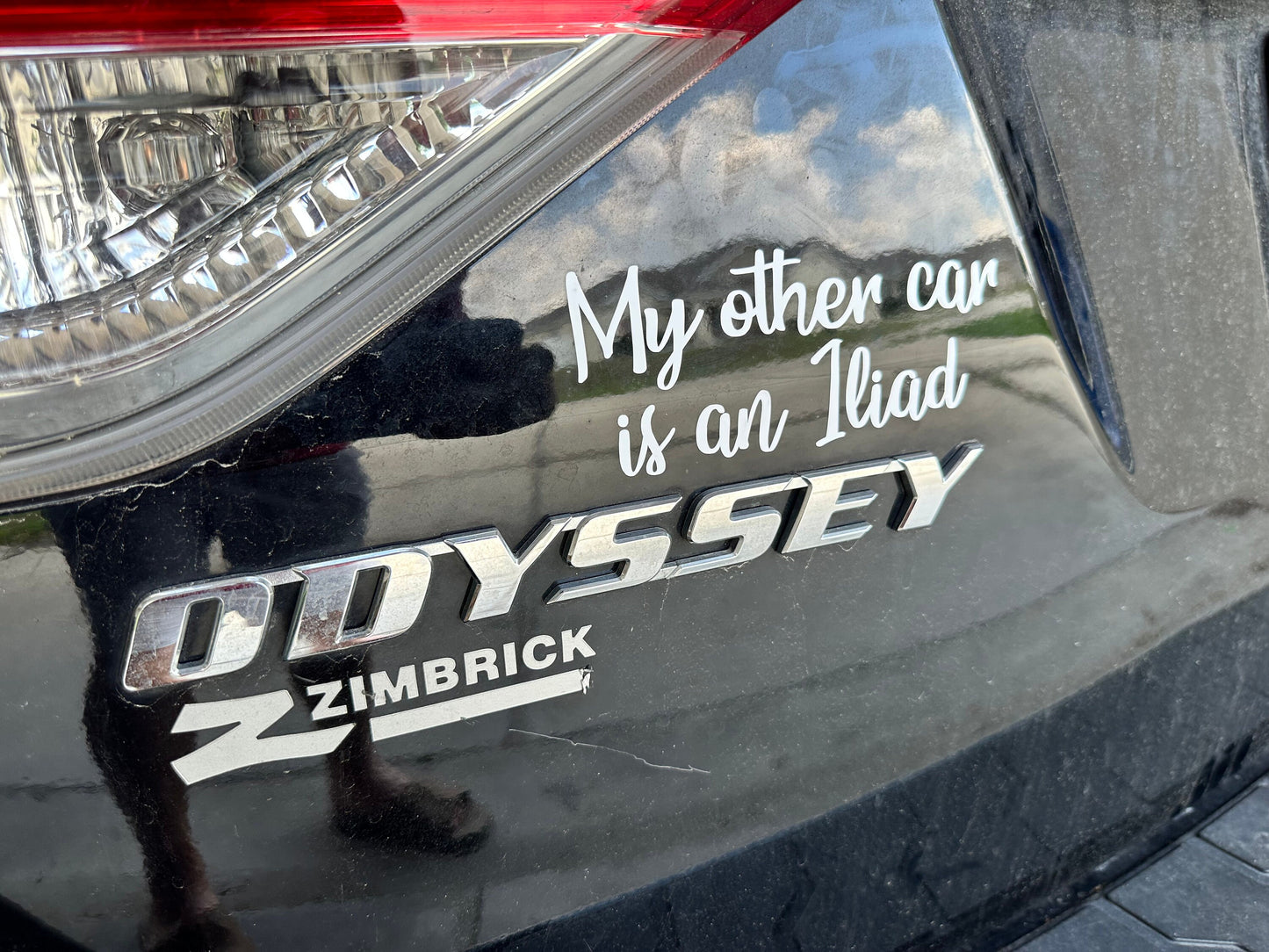 My Other Car Is An Iliad | Vinyl Car Decal | Honda Odyssey | Humor | Funny | Car | Van | Vinyl Sticker