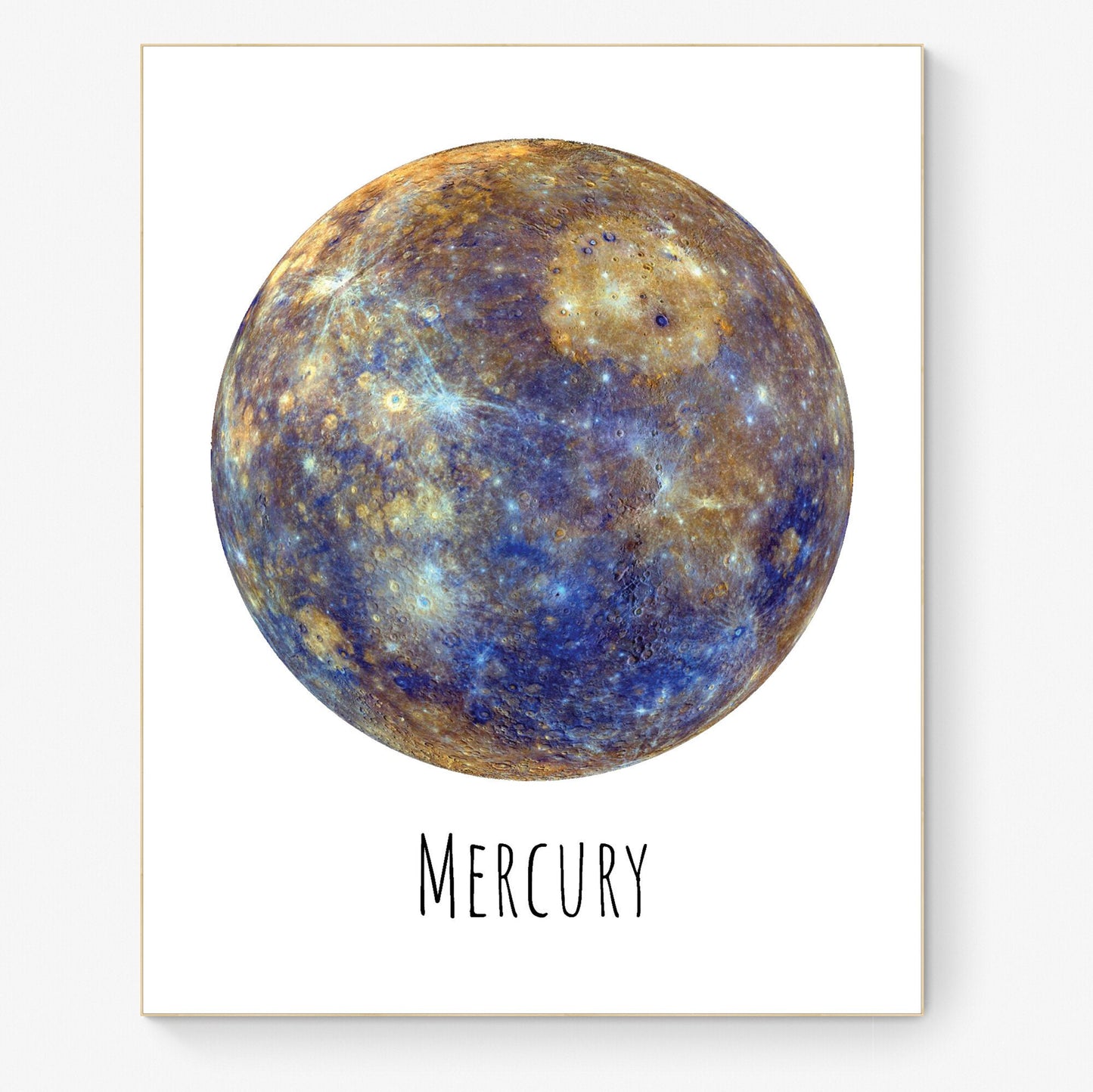 Planet Mercury | Astronomy | Space Exploration Plan | Outer Space | Concept | NASA Art Print