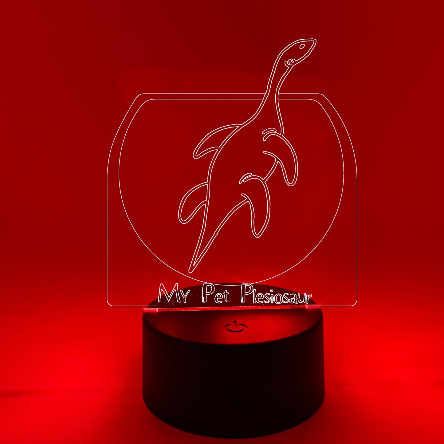 Plesiosaur Swimming In In A Fish Bowl | Dinosaurs | Biology Genetics | High School | Teachers | Etched Acrylic With LED Light Strip | Gift