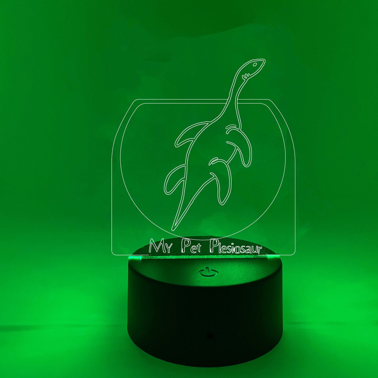 Plesiosaur Swimming In In A Fish Bowl | Dinosaurs | Biology Genetics | High School | Teachers | Etched Acrylic With LED Light Strip | Gift