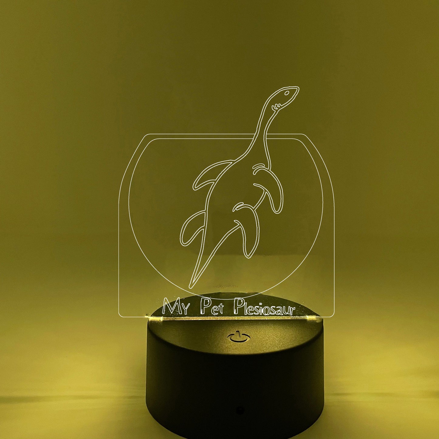 Plesiosaur Swimming In In A Fish Bowl | Dinosaurs | Biology Genetics | High School | Teachers | Etched Acrylic With LED Light Strip | Gift