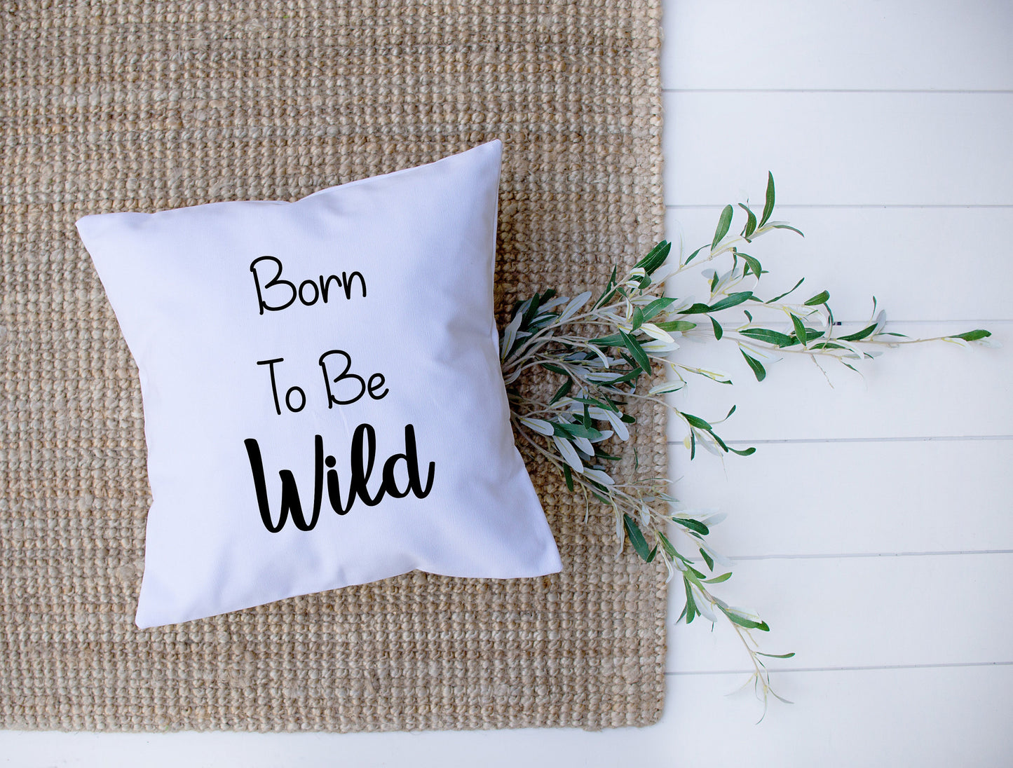 Born To Be Wild | Children | Kids Decor | Decorative Pillow | Custom Designed | Made In The USA