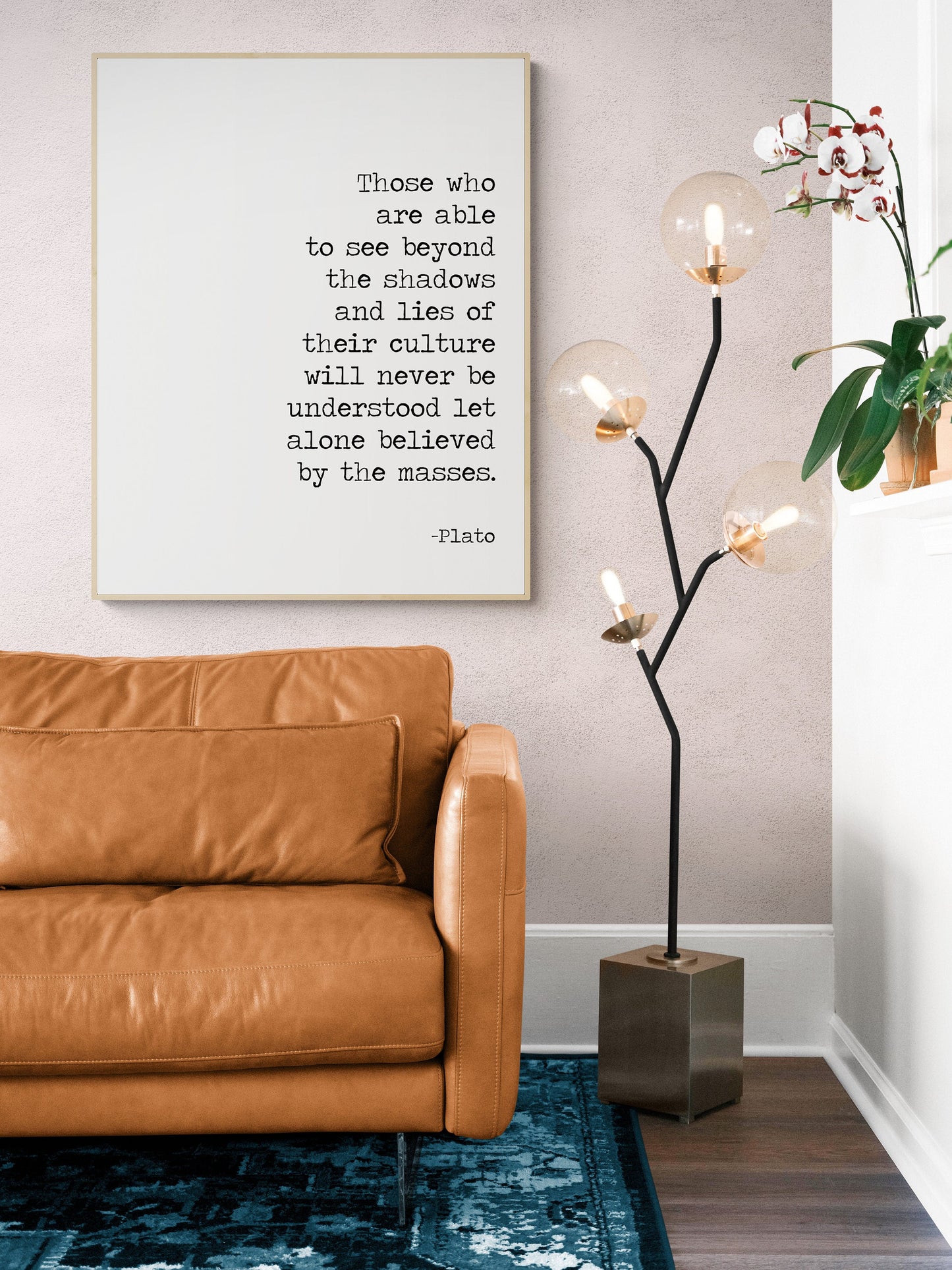 Plato Quote Art Print | See Beyond The Shadows | Lies Of Their Culture | Inspirational Home Decor | Poster