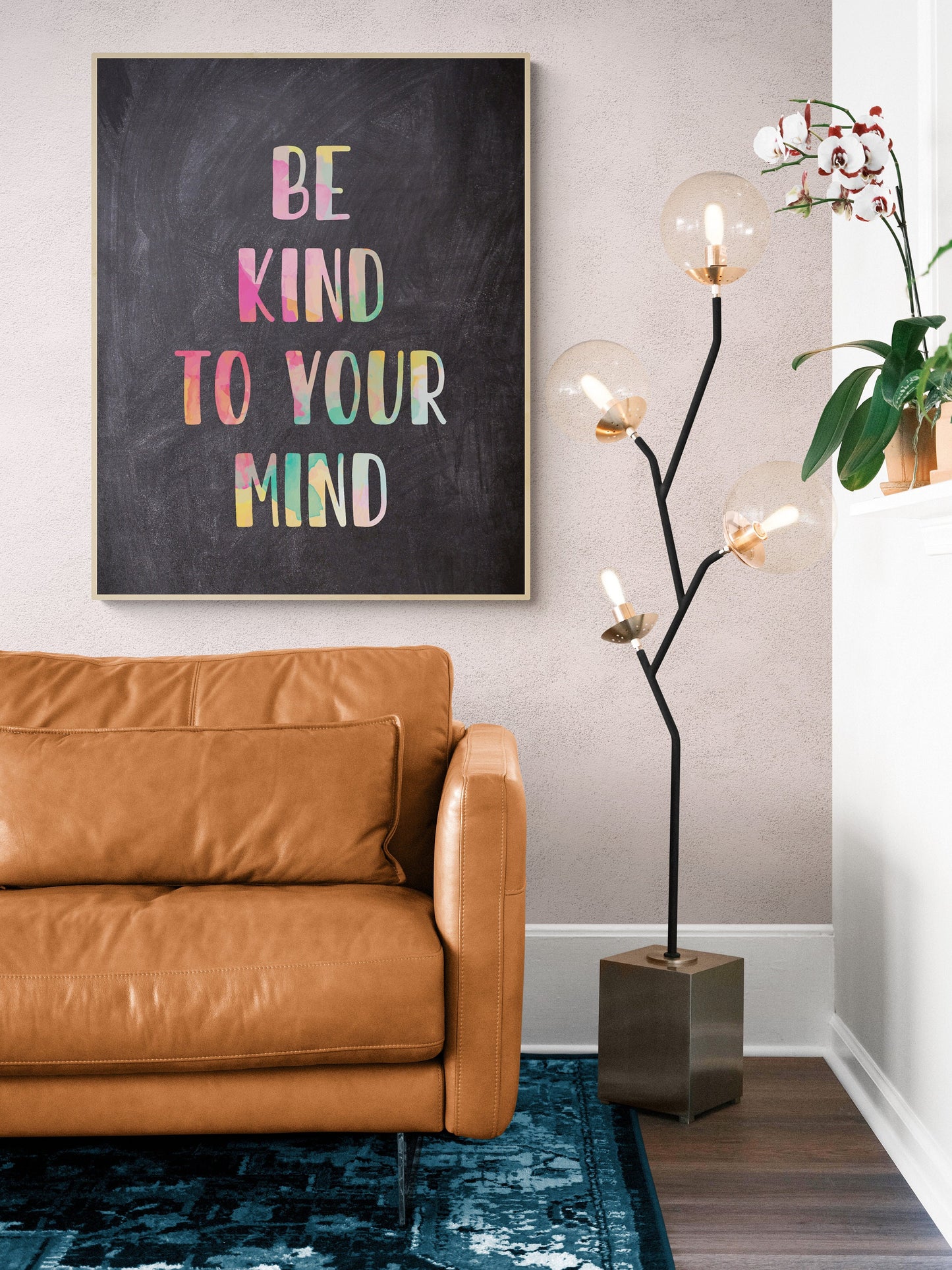 Chalkboard 'Be Kind to Your Mind' Art Print - 4 Sizes - Free Shipping