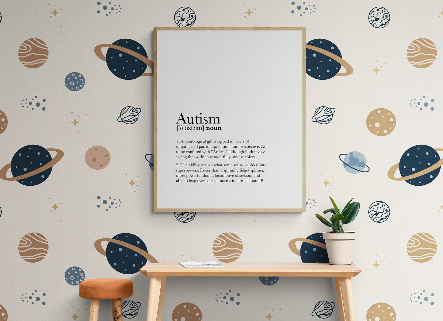 Autism: A Unique Perspective | Inspirational Definition Art Print