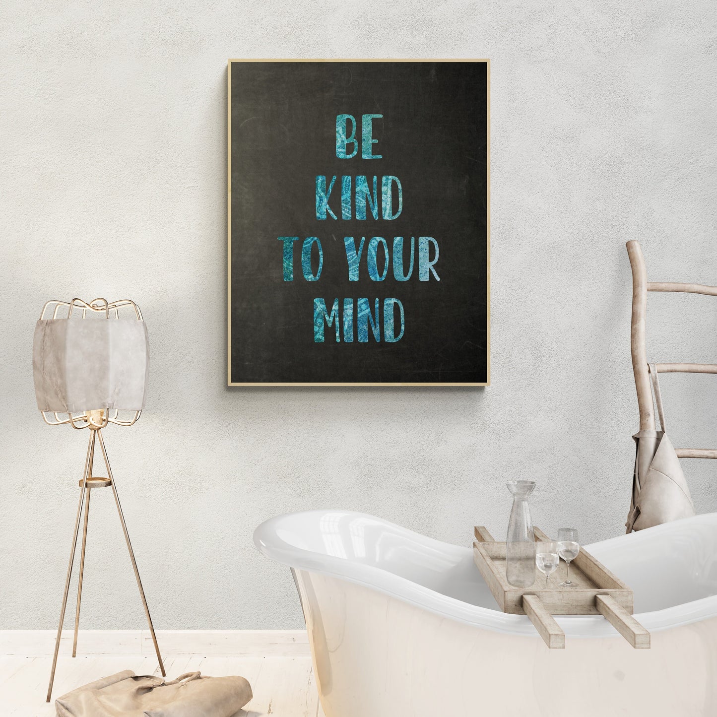 Chalkboard 'Be Kind to Your Mind' Art Print - 4 Sizes - Free Shipping